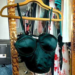 Deep green going out corset